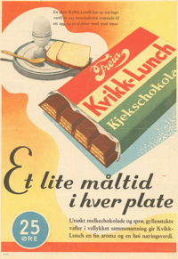 gammel kvikk lunsj reklame