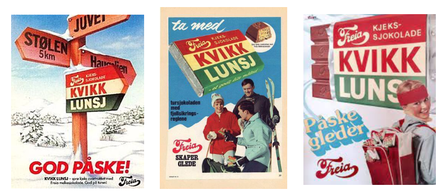 Kvikk lunsj gammel reklame